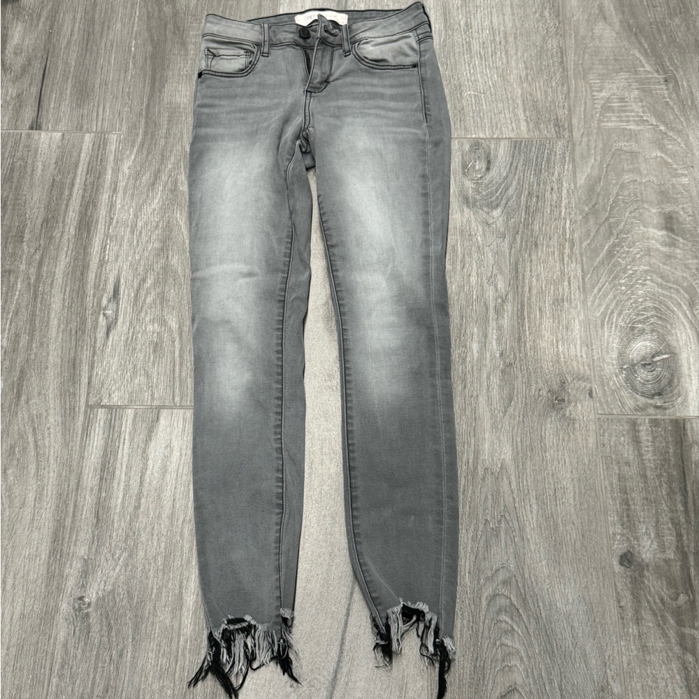 Hidden jean gray skinny raw hem -24